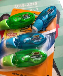 BIC Wite-Out Mini Twist Correction Tape, White, Tear-resistant, Compact and Film-Based Tape, 2-Count Pack (WOMTP21-WHI) (Packaging May Vary) 28 71gOuFDm8EL