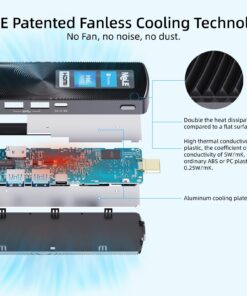 MeLE PCG02 Mini PC Stick Fanless Windows 11 Home N4000 4GB 128GB, Mini Computer Stick HDMI 4K 2.4G/5G Wi-Fi 5 BT4.2 Gigabit Ethernet Micro PC N4000-4GB-128GB-Win11 Home 11 71gPgIpI5XL