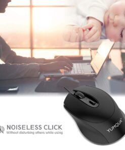Alternative view of YUMQUA G222 Silent Computer Mouse Wired 2 Pack, Home & Office Optical USB Mouse, 800/1200 DPI Corded Mouse for Laptop Desktop Computer PC Chromebook