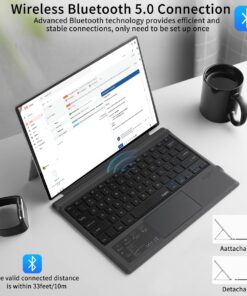 Rapoo XK200 Bluetooth Microsoft Surface Pro 7+/Pro 7/Pro 6/Surface Pro 5 (Pro 2017)/Pro 4 12.3 inch Tablet/Surface Pro 3 2014 Keyboard Case with Trackpad - Detachable Wireless Keyboard Type Cover No Backlit 8 71gQLMMYL1L