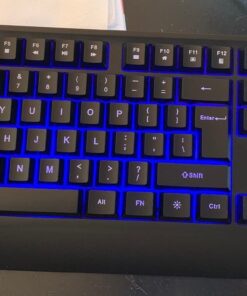 mafiti Computer Office Keyboard Wired USB 104 Keys Full Size Backlit Keyboards Compatible PC Laptop Desktop Windows Single blue backlit 29 71gQmc9ky9L