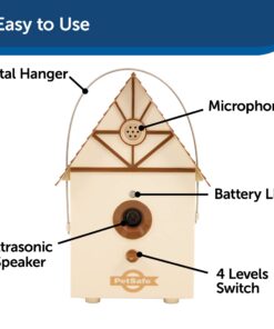 PetSafe Outdoor Ultrasonic Bark Control - Viral on TikTok - No Barking Deterrent for All Dog Sizes - Up to 1/4 Acre Coverage - Weatherproof - Great for Backyards - Bird House Design Standard 21 71gQrfQntvS