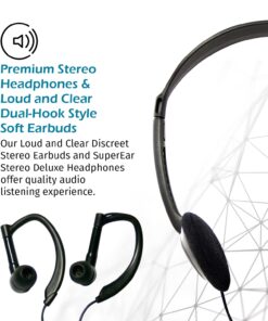 SuperEar Plus SE7500 Personal Sound Amplifier (PSAP), Pocket Sound Amplifier, Headphones & Discreet Earbuds w/Auto Shut off & Case, On/Off Volume Control for Adults, Audiologists, Seniors 12 71gRBtmBWbL
