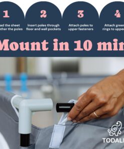 TODALE Baby Playpen for Toddler, Large Baby Playard, Indoor & Outdoor Kids Activity Center with Anti-Slip Base, Sturdy Safety Play Yard with Soft Breathable Mesh, Playpen for Babies(Gray,50”×50”) 50x50x27 Inch (Pack of 1) Grey 35 71gRDx1vyXL