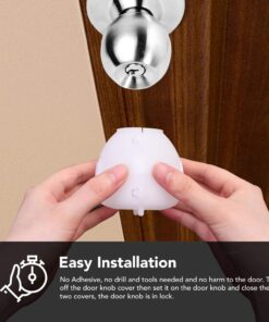 EUDEMON 4 Pack Baby Safety Door Knob Covers Door Knob Locks 19 71gReaZJjUL
