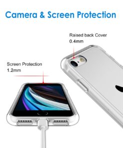 JETech Case for iPhone SE 3/2 (2022/2020 Edition), iPhone 8 and iPhone 7, 4.7-Inch, Non-Yellowing Shockproof Phone Bumper Cover, Anti-Scratch Clear Back (Clear) 37 71gRzNv 06L