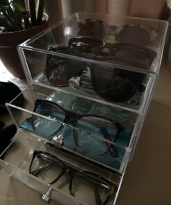 iDesign Plastic Divided 3-Drawer Vanity & Countertop Organizer – 7" x 6.5" x 6.5”, Clear 3 Drawer 45 71gSUhArpFL