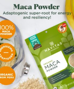 Navitas Organics Maca Powder, 8 oz. Bag, 45 Servings — Organic, Non-GMO, Low Temp-Dried Gluten-Free 8 Ounce (Pack of 1) 13 71gSd9A0XcL