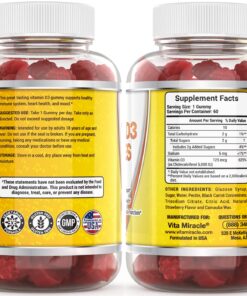 Vitamin D Gummies for Adults Kids 5000 IU - Chewable D3 Gummies Supplement for Women Men 2 Month Supply VIT D Gummy Tasty Chewables 60 Count (Pack of 1) 25 71gSpx1lzzL