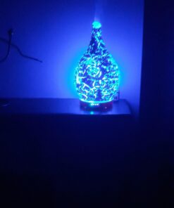 Porseme 280ml Essential Oil Diffuser, 3D Glass Aromatherapy Diffusor, Ultrasonic Cool Mist BPA Free Aroma Humidifier with Timer and Color Changing Function, Waterless Shut-Off for Home Office Room G3-280ml Silver Plated Aladdin Vase 21 71gSzY6VmkL