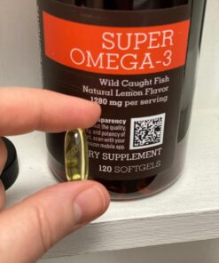 Amazon Elements Super Omega-3 with Natural Lemon Flavor, EPA & DHA Omega-3 fatty acids, 120 Count (1280 mg per serving, 2 Softgels) (Packaging may vary) 20 71gT3wJKYcL 1