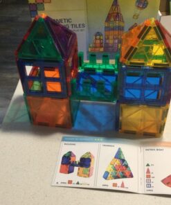 60 PCS Magnetic Building Tiles Kids Toys STEM Magnetic Blocks Sensory Toys Kids Games Magnet Building Toys for Boys and Girls Aged 3+, Kids Brain Development Preschool Kindergarten Toddler Toys 64 71gT7tdkdwL