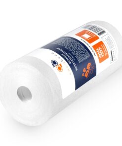 Alternative view of Aquaboon 4-Pack of 5 Micron 10"x4.5" Sediment Water Filter Replacement Cartridge | Whole House Sediment Filtration | Compatible with W15-PR, HD-950, WFHD13001B, GXWH35F, GXWH30C, HF45-10BLBK10PR