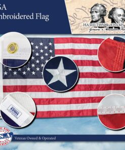 Alternative view of Hamilton & Adams 1776 American Flag 4x6: 100% Made USA - Toughest and Longest Lasting Embroidered Stars and Sewn Stripes American Flag – This American Flag Meets US Flag Code. 4 FT x 6 FT