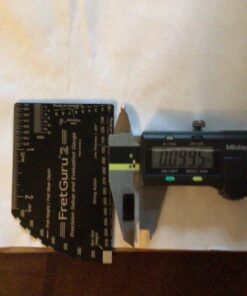 FretGuru 8-in-1 String Action Gauge Guitar Fret Ruler Precision Fret Rocker - Precise CNC Machined, Diamond Honed, Polished Edge Guitar String Height Gauge - Luthier Tool with Thick Leather Case inch 43 71gUpfi8kYL