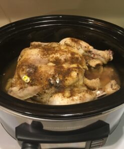 Hamilton Beach Portable 6 Quart Set & Forget Digital Programmable Slow Cooker with Lid Lock, Temperature Probe, Dishwasher Safe Crock & Lid, Black Stainless (33866) Temp Tracking Temperature Probe 27 71gVS VJe8L