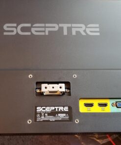 Sceptre E205W-1600 20" 75Hz Ultra Thin LED Monitor HDMI VGA Build-in Speakers, Metallic Black (2018 version) Single 43 71gWZk9wTxL