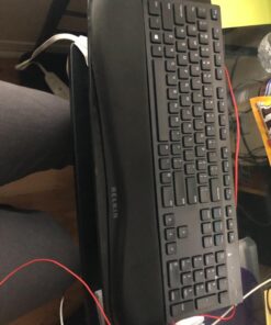 Belkin WaveRest Keyboard Wrist Support - Gel Wrist Pad - Desk Pad - Keyboard Wrist Rest - Wrist Pad For Keyboard - Keyboard Pad With Wrist Support - Ergonomic Computer Pad - Black Black (for Keyboard) Mouse Pad 24 71gWwmCMmdL