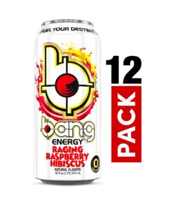 Alternative view of Bang Energy Raging Raspberry Hibiscus, Sugar-Free Energy Drink, 16 Ounce (Pack of 12) 16 Fl Oz (Pack of 12)