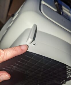 Petmate Pet Porter Fashion Dog Kennel 24", Pale Aqua & Black, for Pets 15-20lbs 24.1"L x 16.7"W x 14.5"H Pale Blue 40 71gXiycNQRL