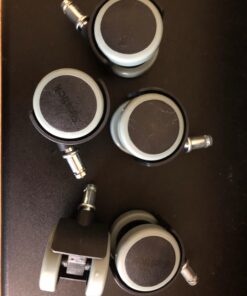 Slipstick CB680 50mm (2 Inch) Floor Protecting Rubber Office Chair Caster Wheels (Set of 5) Standard Stem Size - Black/Gray 32 71gYTgr1PCL