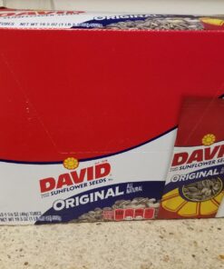 DAVID Roasted and Salted Original Sunflower Seeds, 1.625 oz, 12 Pack 39 71gYkoM1AL