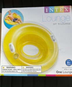 INTEX 58883EP Inflatable Sit 'N Lounge Pool Float: Heavy Duty Grab Handles – 47" Diameter – 220lb Weight Capacity – One Lounge – Color May Vary 47" 23 71gYmodHR3L