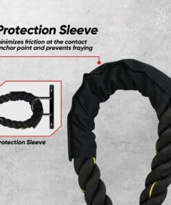 ZENY Exercise Battle Rope 1.5/2 Inch Diameter 30ft/40ft/50ft Length Poly Dacron Workout Exercise Training Rope Core Strength Muscles Building Conditioning Rope Home Gym Equipment 1.5''x30ft 22 71gZ5006PZL