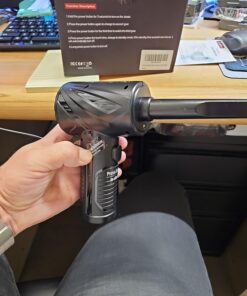 Air Duster, 91000RPM Compressed Air Duster with LED Light, Electric Air Blower for Computer Keyboard Car Cleaning 6000mAh Rechargeable Fast Charging Corldess Air Can Duster Black 19 71gZPUzlUpL