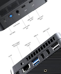 MINISFORUM Venus Series UM773 Lite Mini PC AMD Ryzen 7 7735HS up to 4.75GHz 32GB DDR5 512GB PCIe4.0 SSD AMD Radeon 680M Mini Computer, 2 x HDMI,1x USB4,5X USB Ports,WiFi 6,BT5. 2 UM773 Lite-32GB/512GB 14 71gZhkUboL