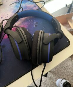 OONOL Gaming Headphones, Rotated Earmuffs, Retractable Microphone, Bass Sound, On Ear Wired Noise Cancelling Headset for PC, PS4, PS5, Xbox One, Switch, Laptop, 3.5MM Jack (Black) Black 29 71gZqh1DO7L