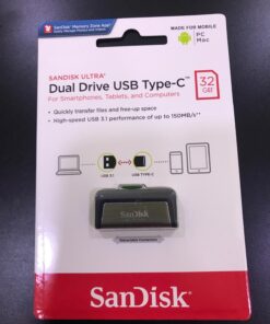 SanDisk 32GB Ultra Dual Drive USB Type-C - USB-C, USB 3.1 - SDDDC2-032G-G46, Black, Silver 33 71gZs8cUVfL