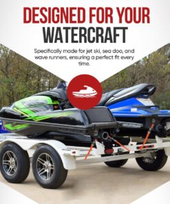 Cajun Tie Downs - 3 Point Tie Down Ratchet Strap for Jet Ski, Sea Doo & Wave Runner (8 Feet, Black) 8 Feet 11 71gZtnaBcEL