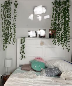 JPSOR 24pcs Fake Leaves Artificial Ivy Garland Greenery Vines for Bedroom Decor Aesthetic Silk Ivy Vines for Room Wall Home Decoration 24pcs of vines 36 71gaJ4AxqzL