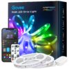 Govee 32.8ft Color Changing LED Strip Lights, Bluetooth LED Lights with App Control, Remote, Control Box, 64 Scenes and Music Sync Lights for Bedroom, Room, Kitchen, Party, 2 Rolls of 16.4ft 22 71gaL02aaXS