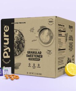 Pyure Organic Stevia Packets | Granulated Sugar Packets - White Sugar Substitute | Zero Carb, Zero Sugar, Zero Calorie Sweetener Packets | Plant-Based Stevia Packets for Keto Coffee | 1000 Count 1000 Count (Pack of 1) 15 71gaO6hB7pS