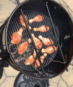 Pit Barrel Cooker Classic Package - 18.5 Inch Drum Smoker | Porcelain Coated Steel BBQ Grill | Includes 8 Hooks, 2 Hanging Rods, Grill Grate and More 81 71gbDoubuFL