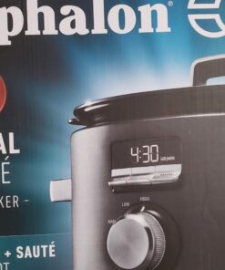 Calphalon Slow Cooker with Digital Timer and Programmable Controls, 5.3 Quarts, Stainless Steel 59 71gbLfSyAVL