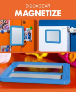 Alternative view of Boxgear Magnetic Locker Mirror - 5" x 7"- for School Locker, Bathroom, Household Refrigerator, Locker Accessory, Workshop Toolbox or Office Cabinet Blue