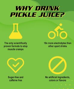 Pickle Juice Sports Drink Shots, Extra Strength - Relieves Cramps Immediately - Electrolyte Pickle Juice Shots for Day & Night Time Cramp Relief - Pickle Juice for Leg Cramps - 2.5 oz, 12 Pack 2.5 Fl Oz (Pack of 12) 21 71gbwVwF dL