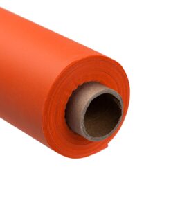 Exquisite Orange Plastic Table Cover Roll - 40 Inch X 100 Feet - Disposable Orange Plastic Table Cloth Roll - Great for Parties and Banquets Disposable Tablecloth Rolls 8 71gc90BNM0L