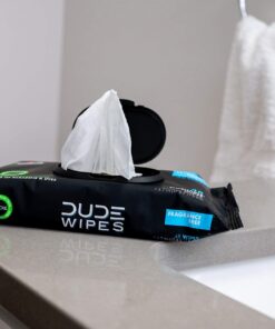 DUDE Wipes - Flushable Wipes Stocking Stuffers - 1 Pack, 48 Wipes - Unscented Extra-Large Adult Wet Wipes - Vitamin-E & Aloe for at-Home Use - Septic and Sewer Safe Fragrance Free 48 Count (Pack of 1) 24 71gcIzvINSL