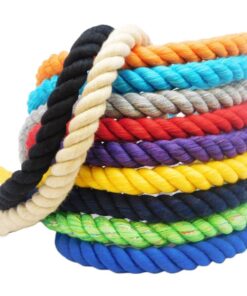 Ravenox Natural Twisted Cotton Rope | Made in The USA | Strong Triple-Strand Cordage for Sports, Décor, Pet Toys, Crafts, Macramé & Indoor Outdoor Use| by The Foot & Diameter (Multiple Color) Red, Snow White, Royal Blue 1/2 Inch x 50 Feet 15 71gca21IYL 3