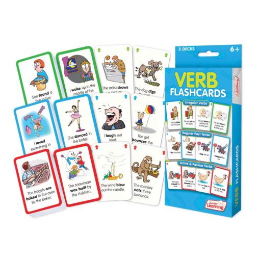 Junior Learning Verb Flashcards, Multi (JL209)