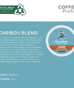 Caribou Coffee Caribou Blend, Single-Serve Keurig K-Cup Pods, Medium Roast Coffee, 12 Count (Pack of 6) 12 Count (Pack of 6) 19 71gdkgt7FvL