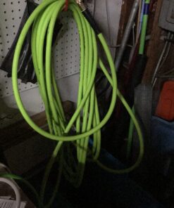 Flexzilla Air Hose, 3/8 in. x 50 ft., 1/4 in. MNPT Fittings, Heavy Duty, Lightweight, Hybrid, ZillaGreen - HFZ3850YW2 Flexzilla 3/8" (inches) x 50' (feet) Coupler and Plug 29 71ge6cffX8L