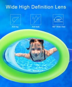VETOKY Kids Swim Goggles, Pack of 2 Anti Fog Swimming Goggles UV Protection Clear No Leaking for Child and Youth Ages 3-12 Blue+green 12 71geRy09iyL