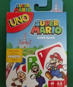 Mattel Games UNO Super Mario Card Game Animated Character Themed Collector Deck 112 Cards with Character Images, Gift for Kids Ages 7 Years Old & Up Small 34 71geulgdTeL