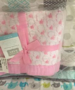 Hudson Baby Unisex Baby Cotton Muslin Swaddle Blankets, Pink Sheep, 2-Pack 14 71gf6Eox57L