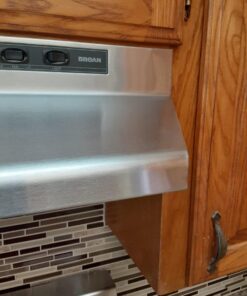 Broan-NuTone F403004 Exhaust Fan for Under Cabinet Two-Speed Four-Way Convertible Range Hood Insert with Light, 30-Inch, Stainless Steel 46 71gfV2fPi6L